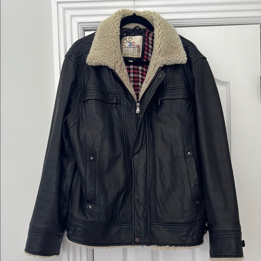 32 Bar Blues Vintage 100% Leather Jacket